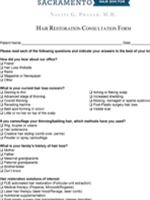 Hair Restoration Consultation Form