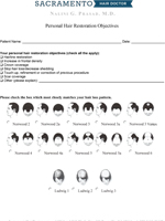 Personal Hair Restoration Objective Forms