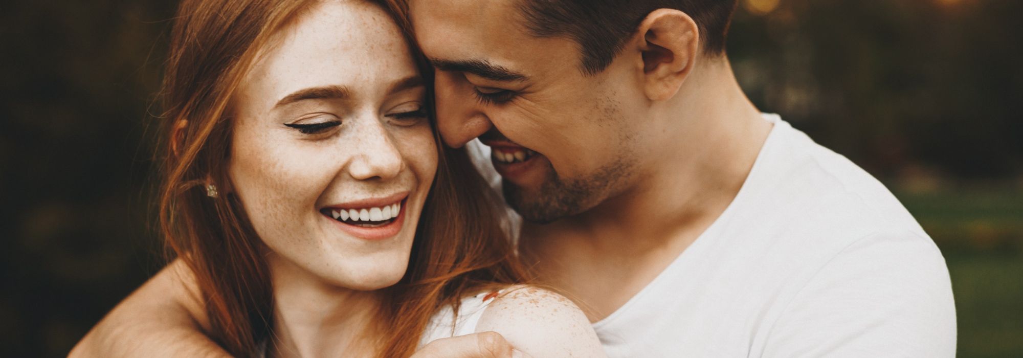 young couple laughing